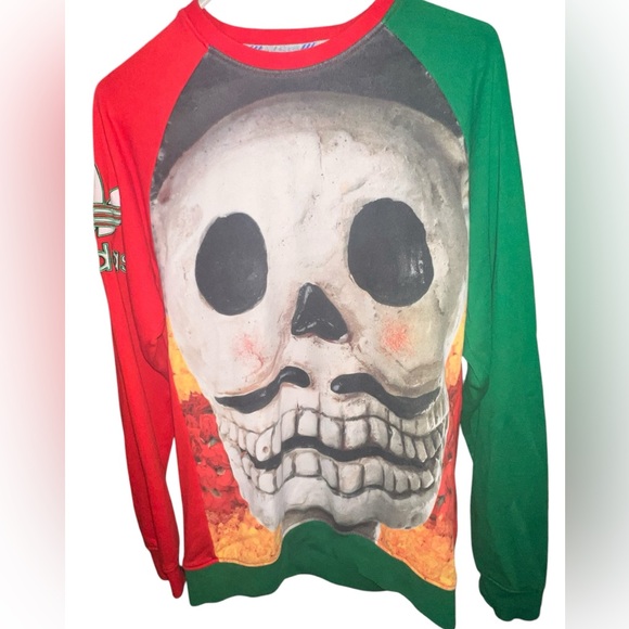 Skeleton Skull Adidas Sweatshirt - Picture 2 of 5